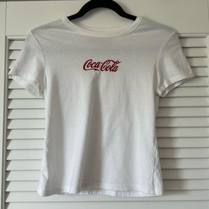 Coca-Cola white cropped shirt